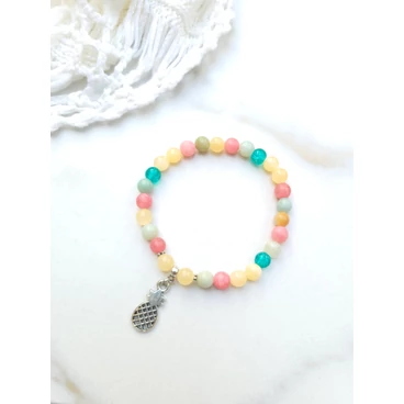 Ananász medálos ásványkarkötő