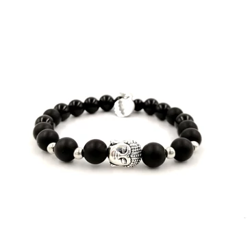 Ónix buddha fejes LUXURY karkötő