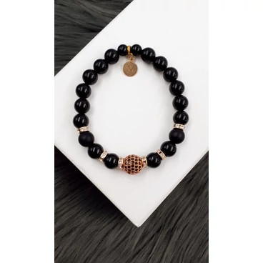 LUXURY ásványkarkötő rosegold díszítássel