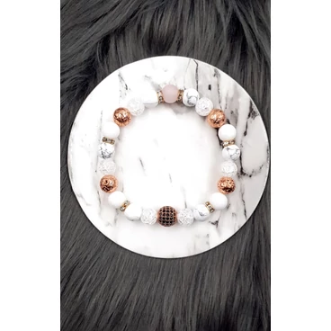 Yvonne Design LUXURY ásványkarkötő "rosegold"