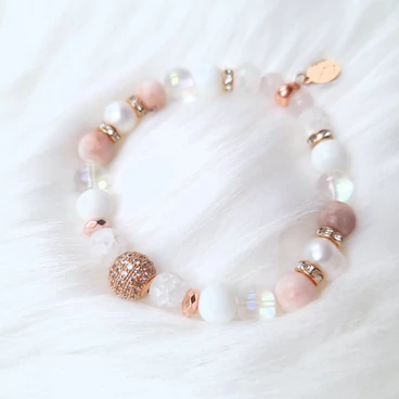 Yvonne Design rosegold luxury ásványkarkötő