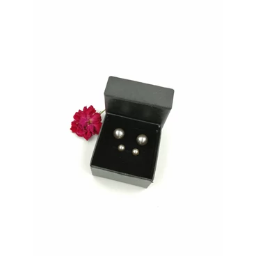 Fülbevalószett díszdobozban "grafit"