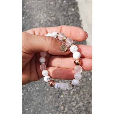 Yvonne Design "rosegold" ásványkarkötő páros karkötő páros karkötő ékszer ásványos