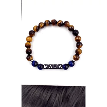 Férfi tigrisszem ásványkarkötő névvel