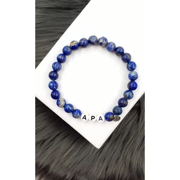 Lápiszlazuri ásványkarkötő "APA" felirattal