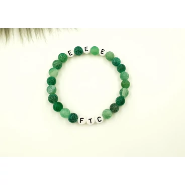 FTC ásványkarkötő zöld achátból