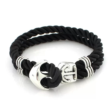 Selyem sodort zsinósos horgony karkötő