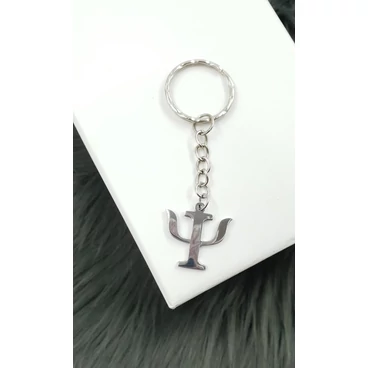 Pszichológia szimbólumával díszített kulcstartó psychology pszichológia jelképe kulcstartó ékszer