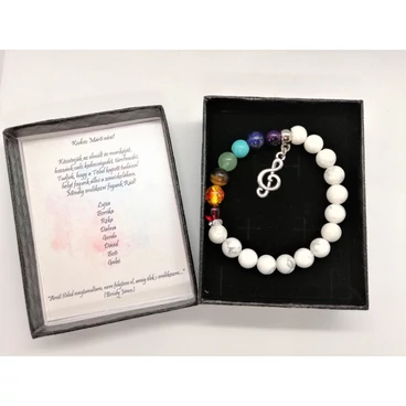 Díszdobozos 7 csakra ásványkarkötő személyes üzenettel 