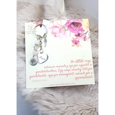 "Anya" feliratos gravírozott kulcstartó idézettel