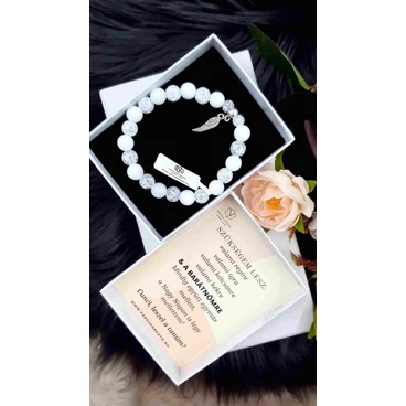 Díszdobozos tanú felkérő karkötő angyalszárny medállal