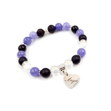 "Anya" medálos ásványkarkötő