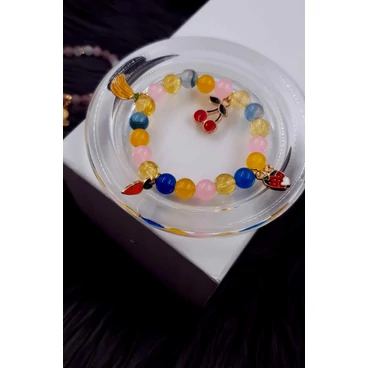 Gyümölcsös gyerek charmkarkötő