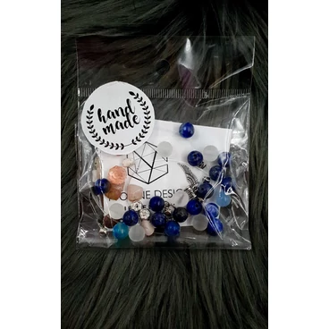 "Hand made" csomag kék-áttetsző hand made, hand made csomag, csináld magad, saját ékszer