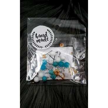 "Hand made" csomag arany-türkiz hand made, hand made csomag, csináld magad, saját ékszer