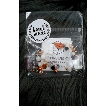 "Hand made" csomag rosegold levél hand made, hand made csomag, csináld magad, saját ékszer