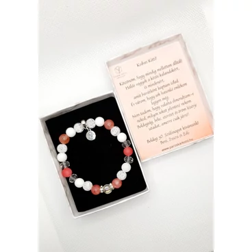 Díszdobozos személyes ajándék jade kristálykarkötővel