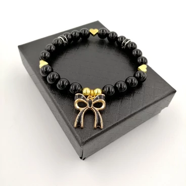 Masni medálos ásványkarkötő