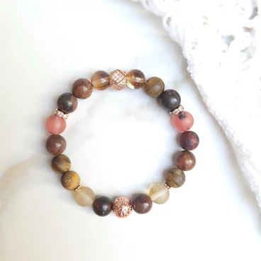 LUXURY ősz ásványkarkötő