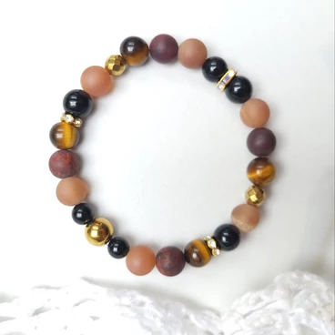 Elegáns autumn ásványkarkötő