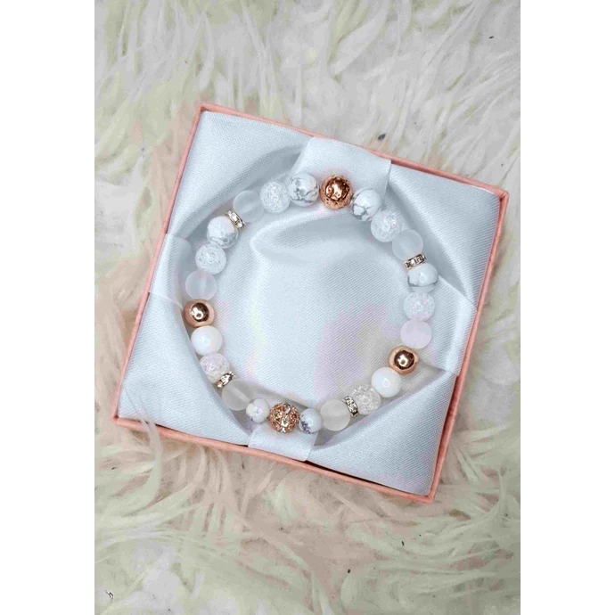 Gyönyörű LUXURY "rosegold" ásványkarkötő