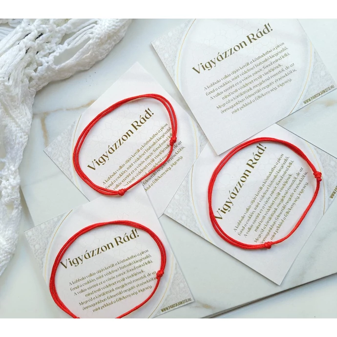 Kabbala védelmező karkötő üzenetkártyával