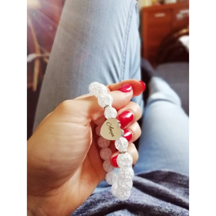 "Anya" medálos robbantott hegyikristály karkötő