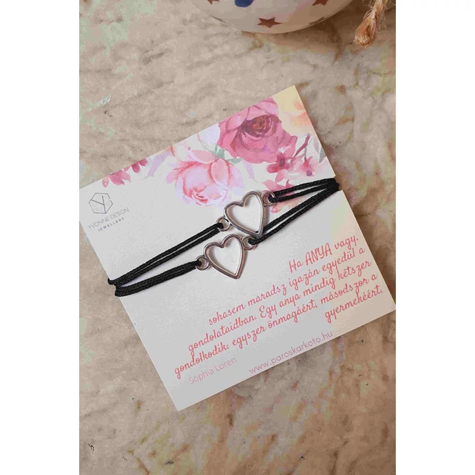 Anya-Lánya karkötőpár szívhez szóló idézettel "szív"