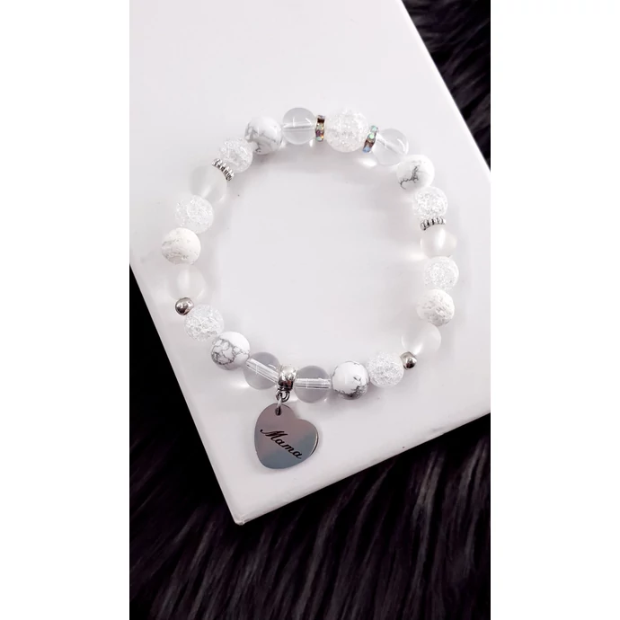 "Mama" medálos kristály karkötő_2