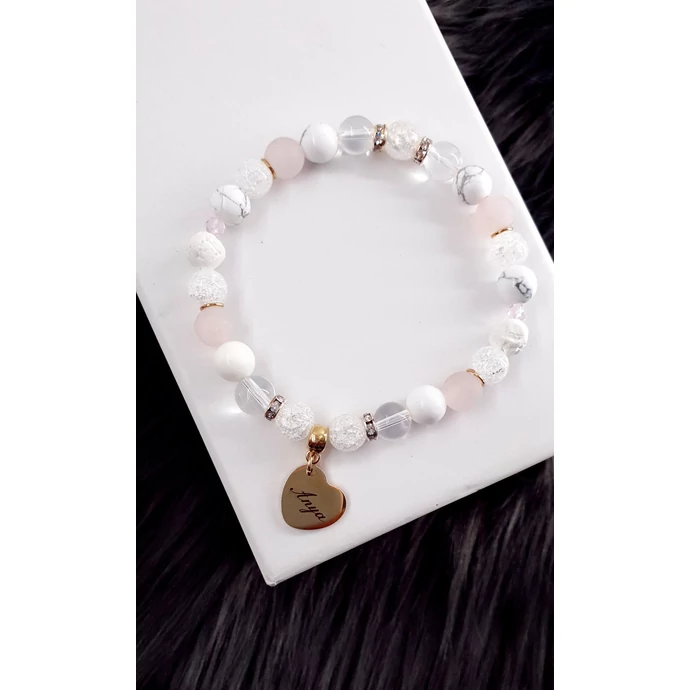 Anya medálos ásványkarkötő