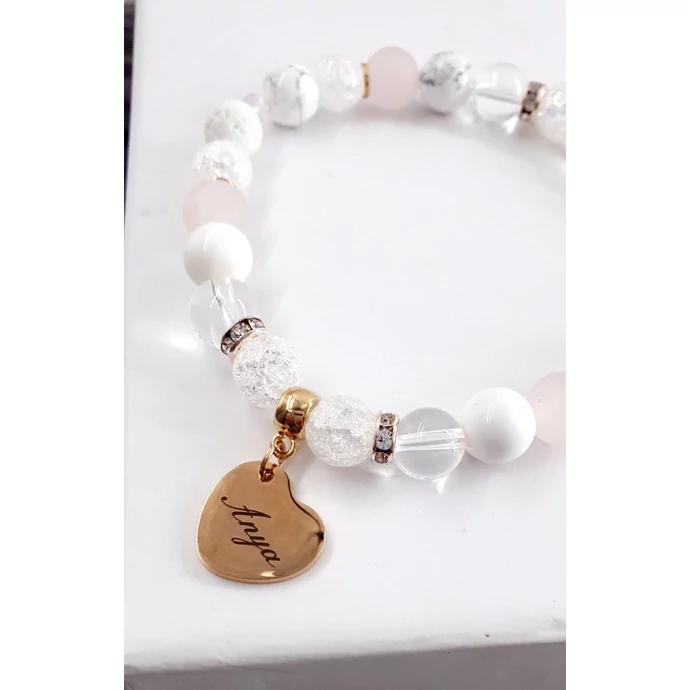 Anya medálos ásványkarkötő