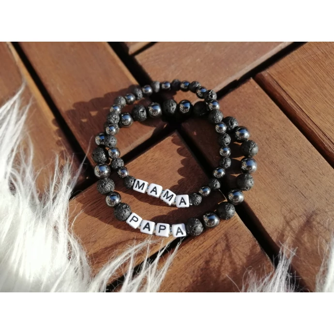 "MAMA&amp;PAPA" ásványarkötő páros_2
