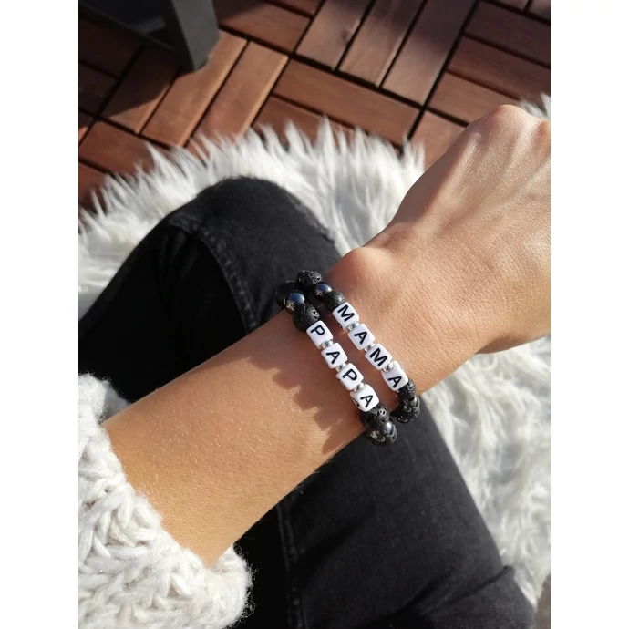 "MAMA&amp;PAPA" ásványarkötő páros