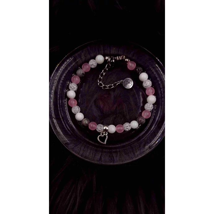 Rose apró gyöngyös ásványkarkötő