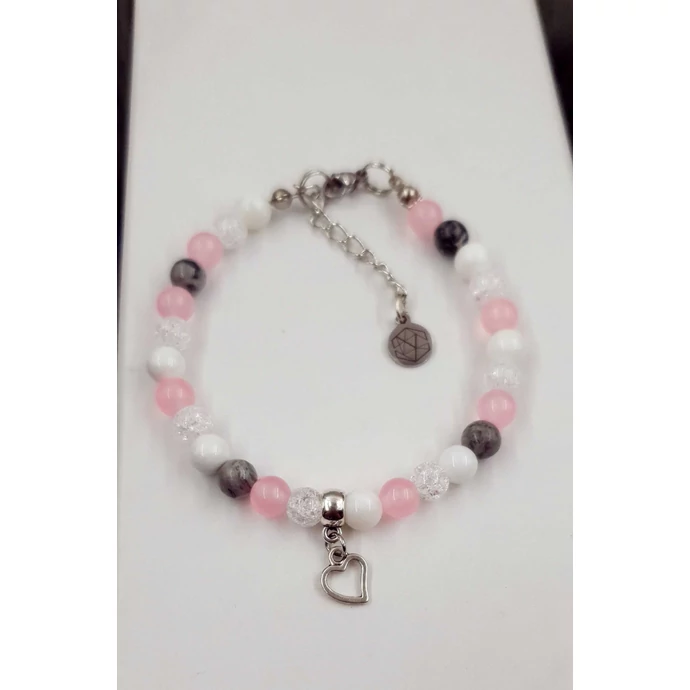 Rose apró gyöngyös ásványkarkötő