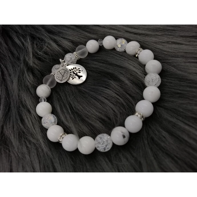 "MY FAMILY MY LOVE" medálos ásványkarkötő