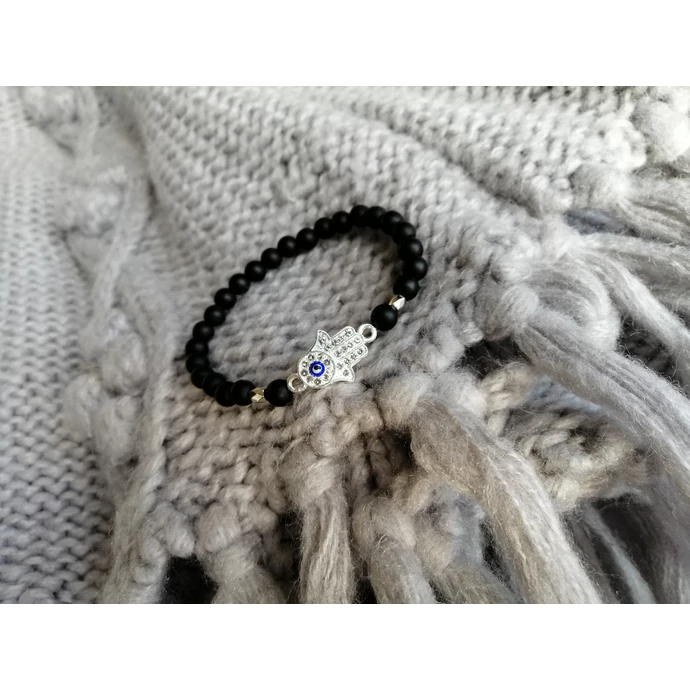 LUXURY Hamsakéz medálos ásványkarkötő_2