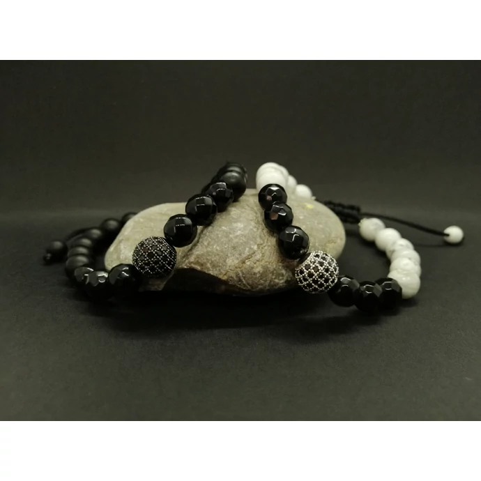 LUXURY zsinóros ásványkarkötő "BLACK"_1