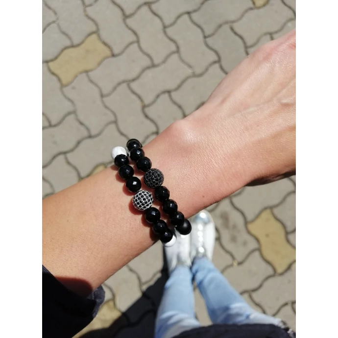 LUXURY zsinóros ásványkarkötő &quot;BLACK&quot;_2