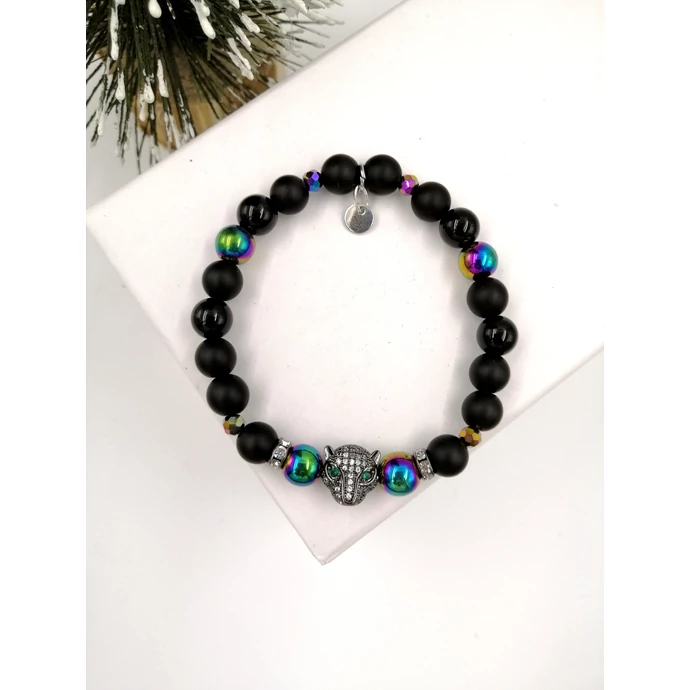 Leopárdfej LUXURY ásványkarkötő_2