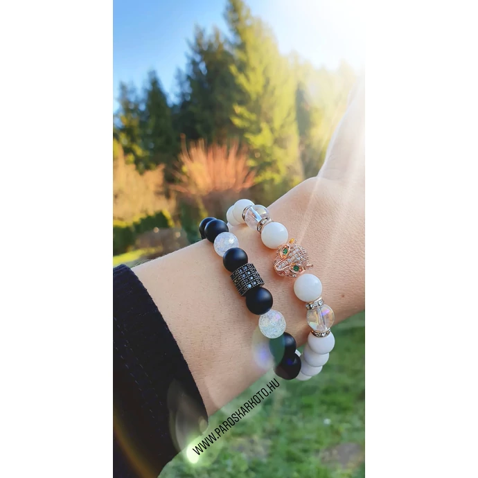 Leopárdfej "Rosegold" LUXURY ásványkarkötő_1