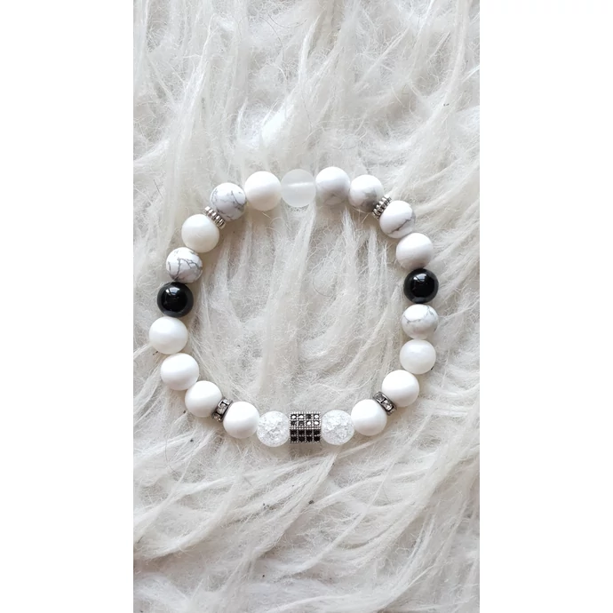 Álomszép cirkon medálos LUXURY ásványkarkötő _1