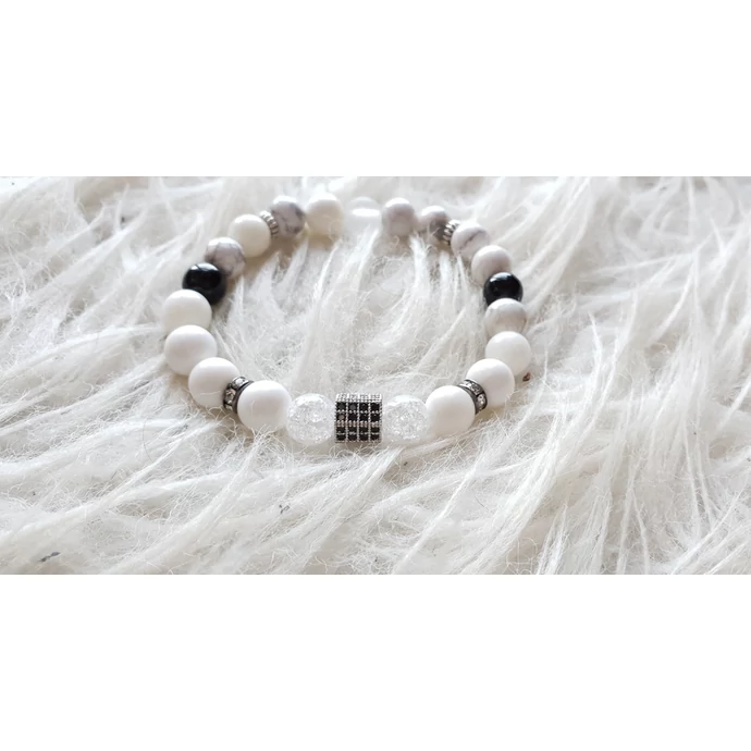 Álomszép cirkon gömb LUXURY ásványkarkötő_2