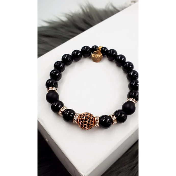 LUXURY ásványkarkötő rosegold díszítássel_1