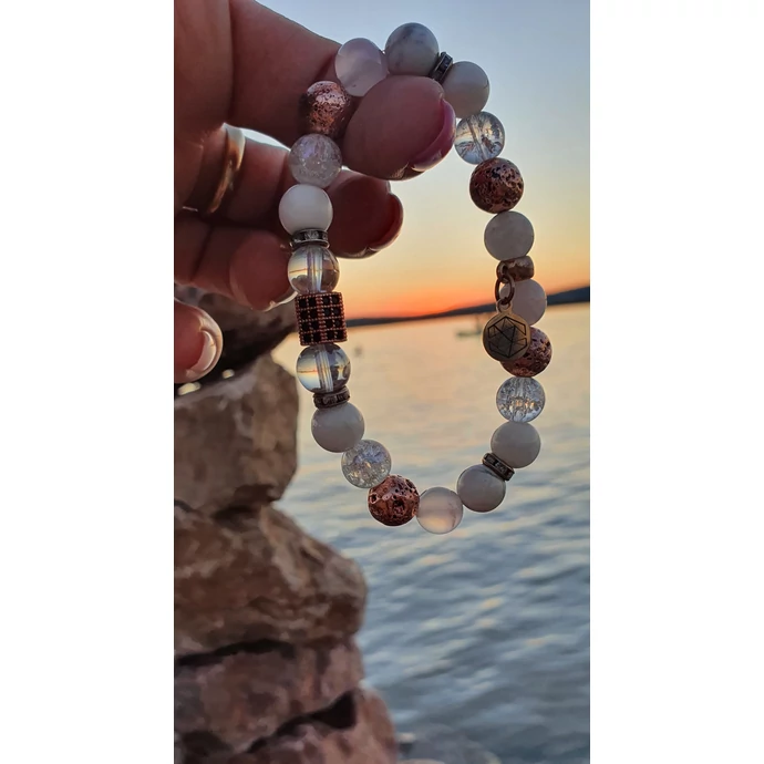 Rosegold csoda LUXURY ásványkarkötő 