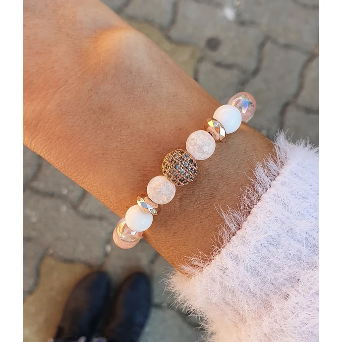 Yvonne Design rosegold luxury ásványkarkötő