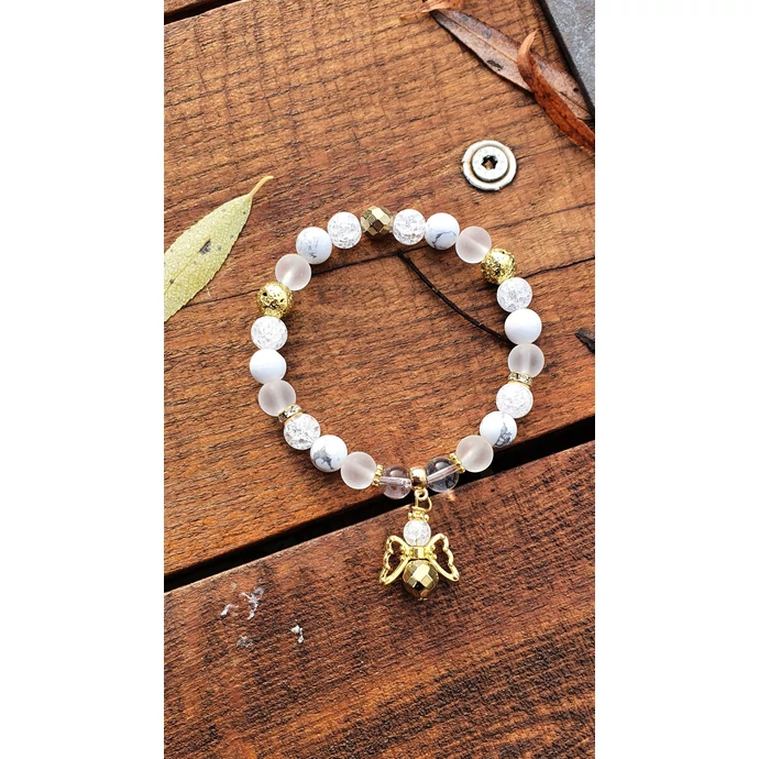 Yvonne Design "Arany angyal" kristálykarkötő