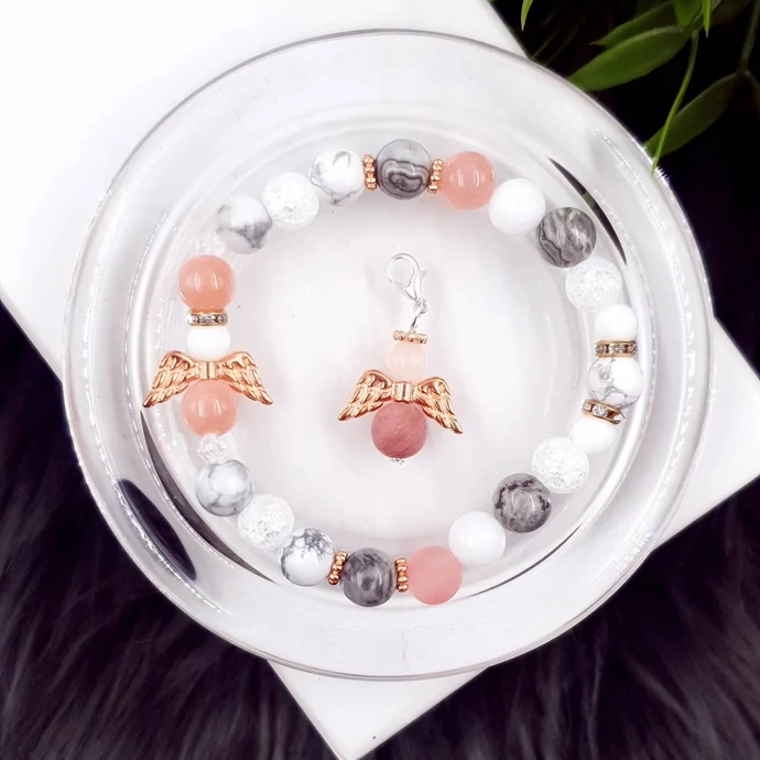 Yvonne Design rosegold angyalka ékszerszett