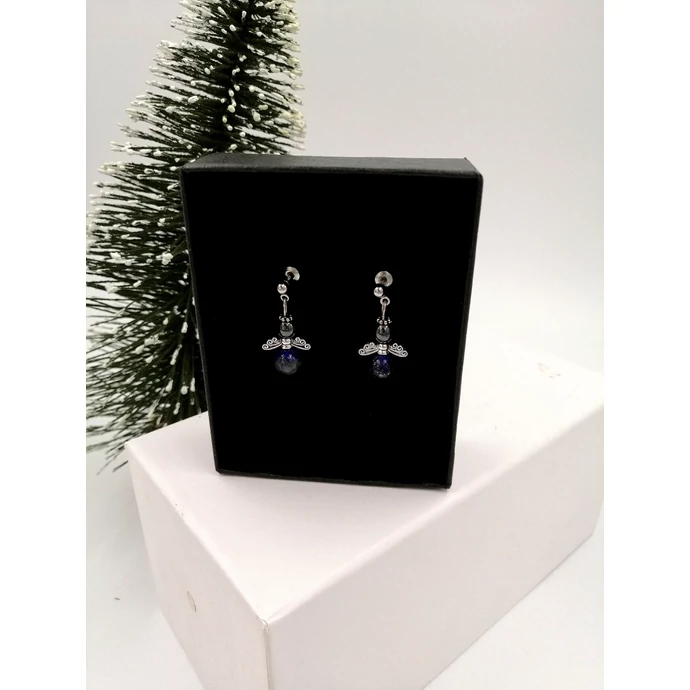 Lazurit angyal fülbevaló_1