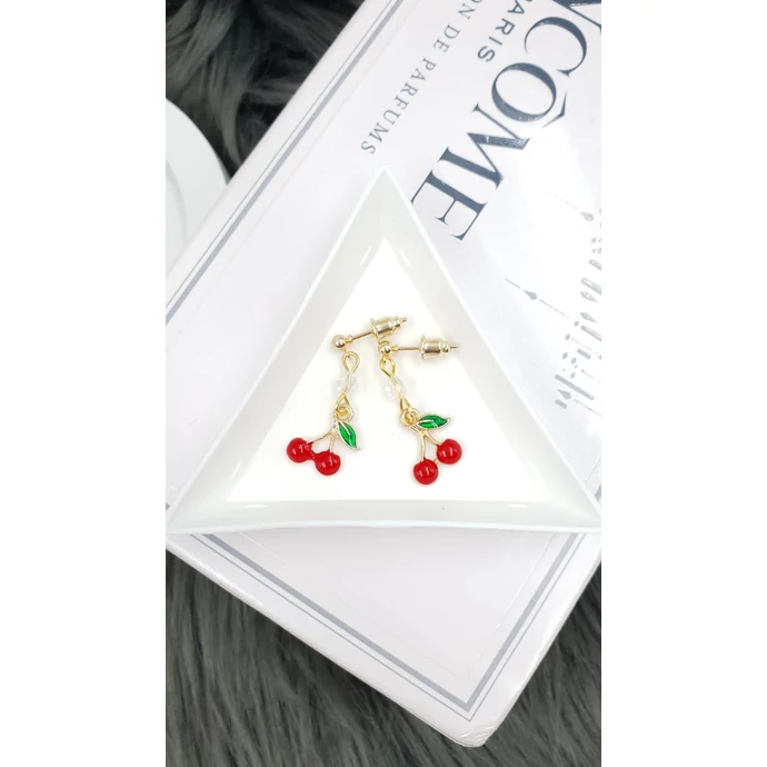 "Cseresznye" gyöngyös fülbevaló 